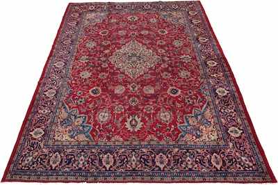 Appraisal: A Large Mahal Carpet Low wool pile on cotton weft