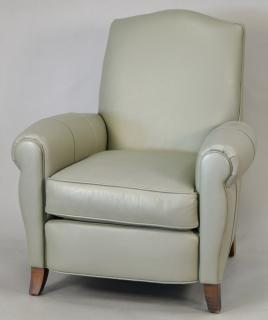 Appraisal: Ethan Allen leather upholstered easy chair Ethan Allen leather upholstered