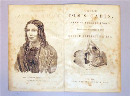 Appraisal: vol Cruikshank George illustrator Stowe Harriet Beecher Uncle Tom's Cabin