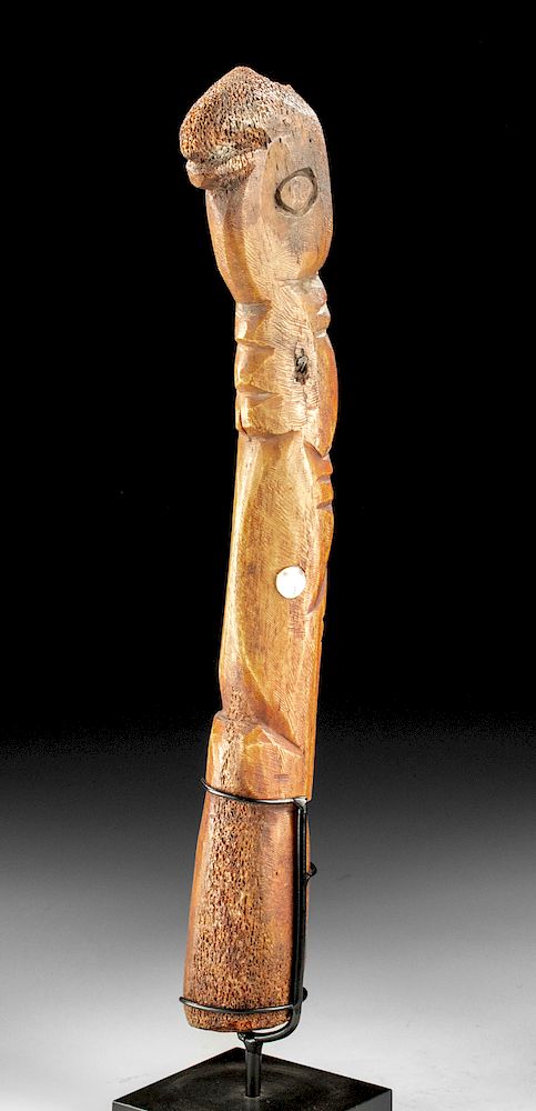 Appraisal: th C Alaskan Yupik Whale Bone Club Native American Alaska