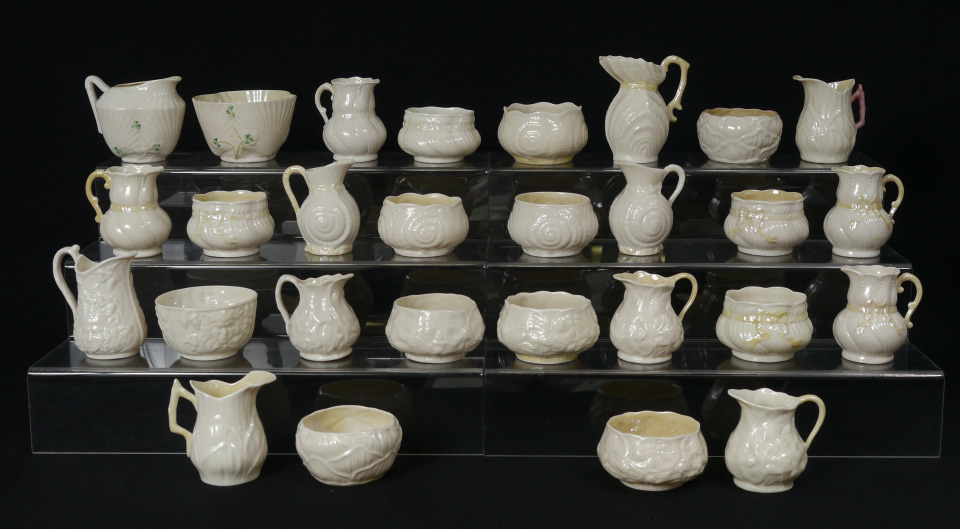 Appraisal: A GOOD COLLECTION OF BLACK MARK BELLEEK PORCELAIN sets of