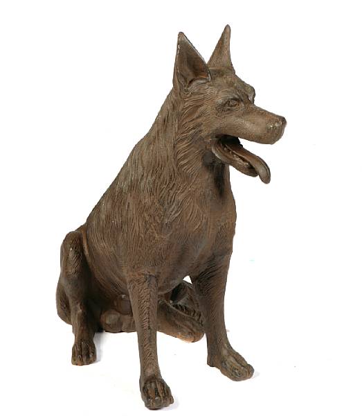 Appraisal: A pair of cast iron dogs height in width in