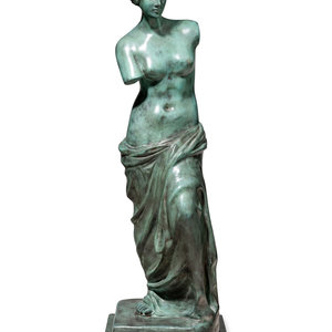 Appraisal: An Italian Bronze Figure of the Venus de Milo After