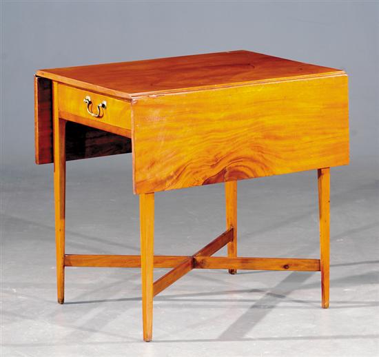 Appraisal: Federal style mahogany Pembroke table th century square-edged top with