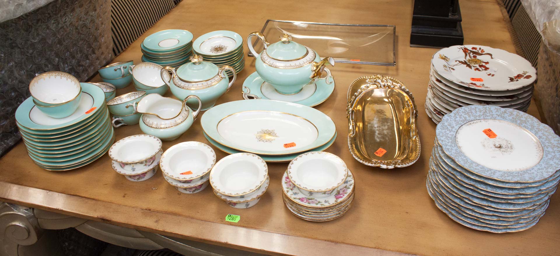 Appraisal: Assortment of china and glass articles Limoges dishware and two