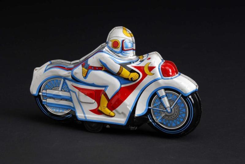 Appraisal: Moonlite Man Motorcycle Toy Description Japanese Made by TT Company