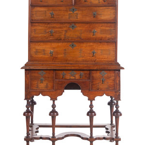 Appraisal: A William and Mary Chest on Stand th Century Height