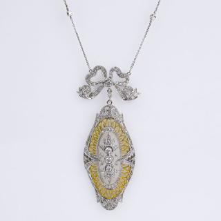 Appraisal: Antique style Approx Carat Diamond and Karat Yellow and White