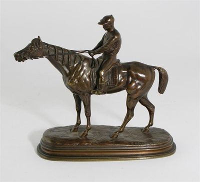 Appraisal: Paul-Edouard Delabrierre French - A horse and jockey signed E