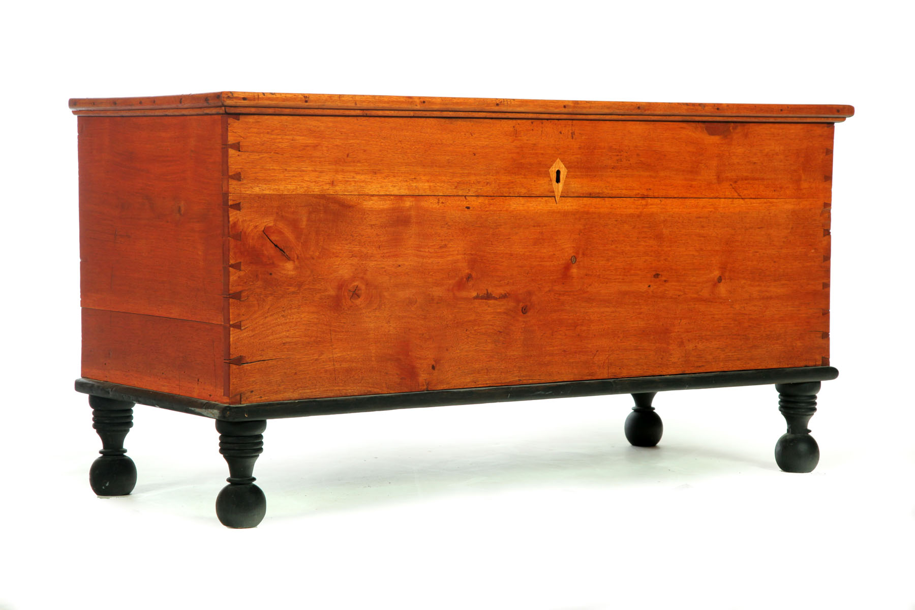 Appraisal: BLANKET CHEST American early th century walnut and poplar Dovetailed