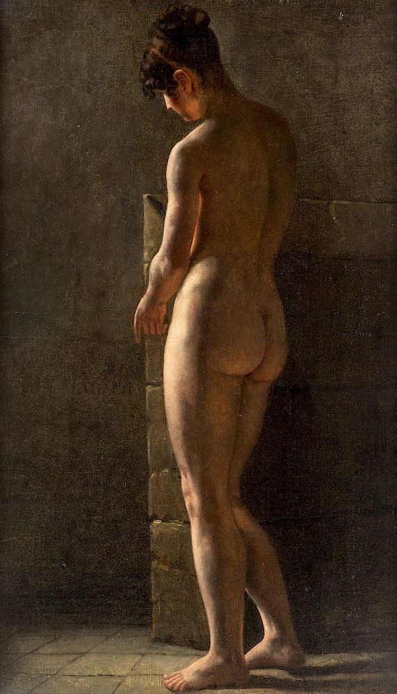 Appraisal: TH CENTURY ENGLISH ARTIST TH CENTURY ENGLISH ARTIST Standing Nude