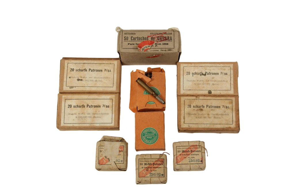 Appraisal: BOXES VINTAGE AMMO - Mostly WWI or earlier German Mauser