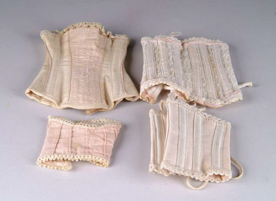 Appraisal: DOLL CORSETS various corsets for dolls of various sizes A