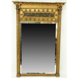 Appraisal: th Century Neoclassical Empire Style Giltwood Carved Mirror th Century