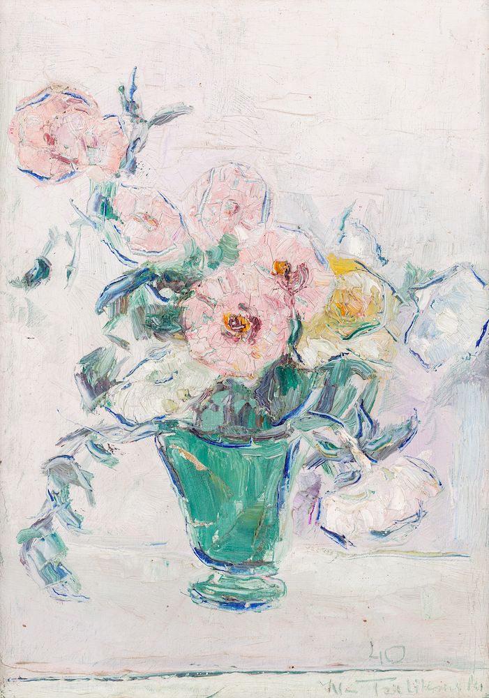 Appraisal: A DOUBLE-SIDED STILL LIFE WITH FLOWERS BY VLADIMIR DE TERLIKOWSKI