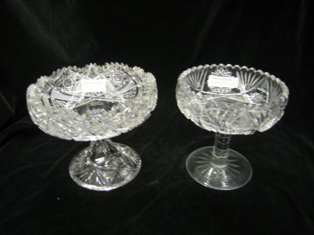 Appraisal: Brilliant Period Cut Glass Compotes