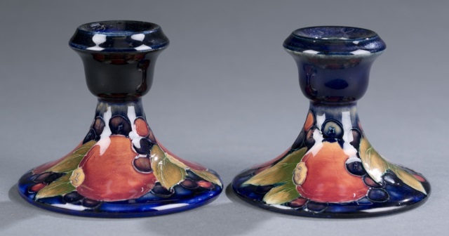 Appraisal: Blue glaze with fruit motif H