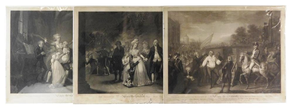 Appraisal: Three engravings with stipple Luigi Schiavonetti Italianate - The Farewell