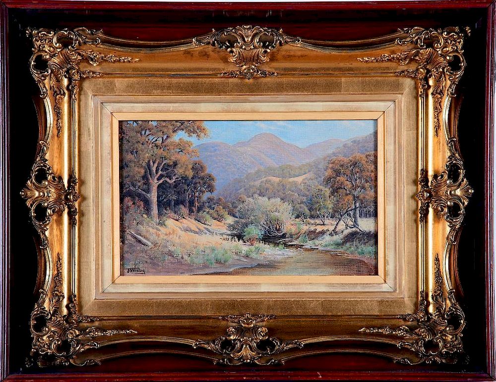 Appraisal: Jack Wisby - Artist Jack Wisby - Title Western landscape