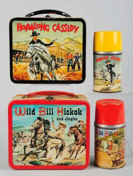 Appraisal: Lot of Tin Litho Western Lunch Boxes Made by Aladdin