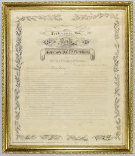 Appraisal: KY Capitol Presentation Document Plate st item Ink on vellum