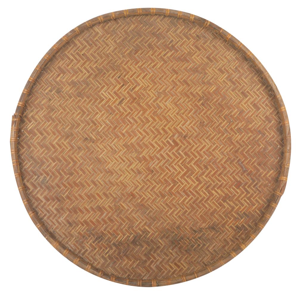 Appraisal: NATIVE AMERICAN WOVEN TRAYround with straight rim inches diameter inches