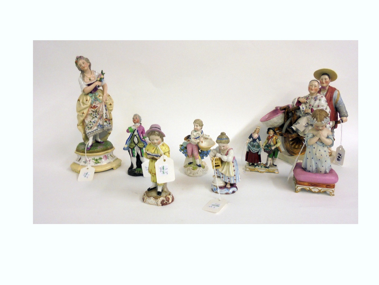 Appraisal: A German porcelain group modelled as a Chinaman pushing a