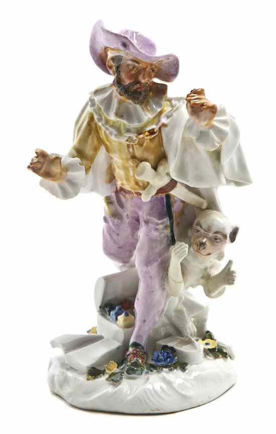 Appraisal: A Meissen Porcelain Figural Group depicting a cavalier with a