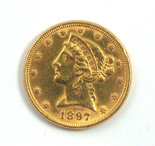 Appraisal: U S FIVE DOLLAR GOLD COIN Liberty head type -P