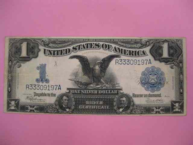 Appraisal: U S Silver Certificate ''Black Eagle'' large size extra fine