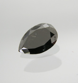 Appraisal: A Natural Carat Black Diamond A faceted pear cut Offered