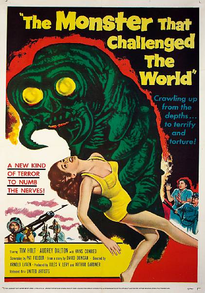 Appraisal: The Monster that Challenged the World United Artists one-sheet condition