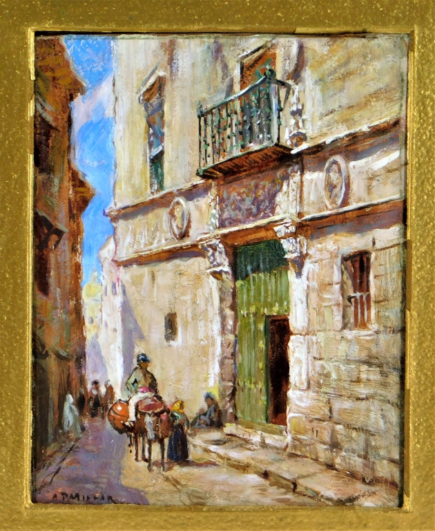 Appraisal: ADDISON T MILLAR ORIENTALIST STREET SCENE PAINTING Connecticut New York