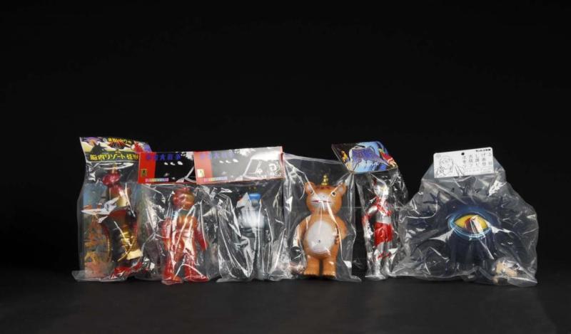 Appraisal: Large Lot of Vinyl Figures Description Toygraph KaijuuKen Rainbow Tsuburaya