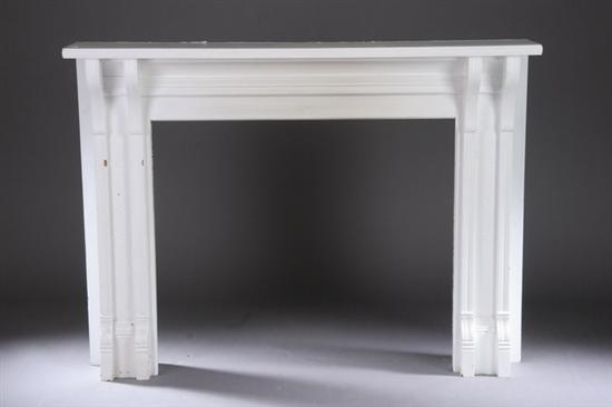 Appraisal: EASTLAKE REVIVAL PAINTED FIREPLACE MANTEL th century Floral-carved and reeded