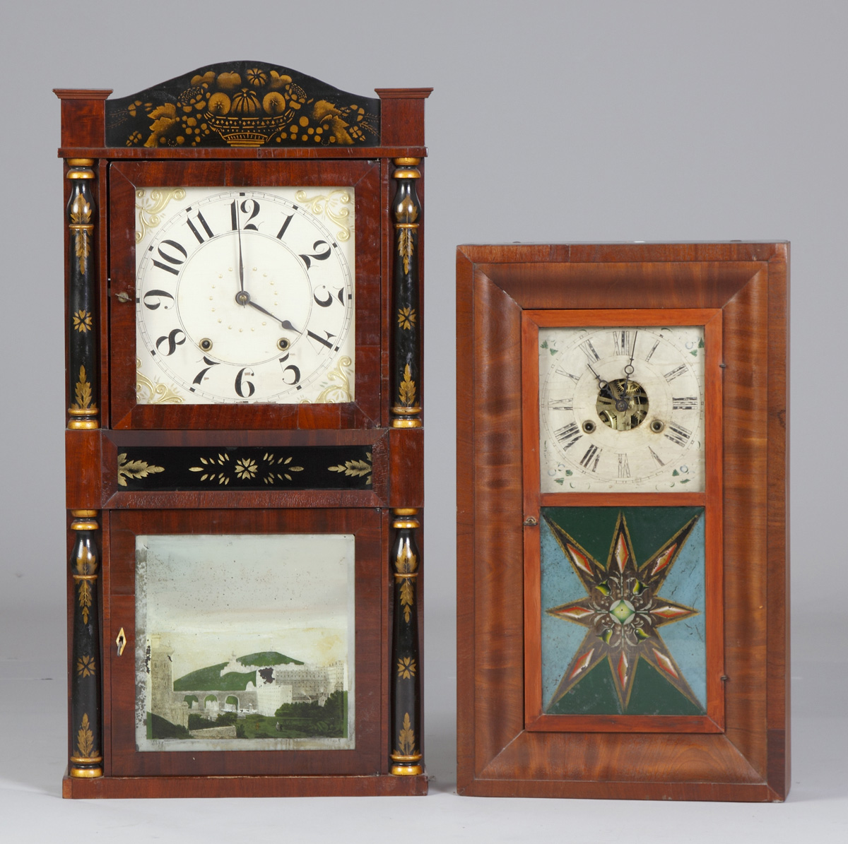 Appraisal: Chauncey Jerome Ogee Shelf Clock Mahogany case in old finish