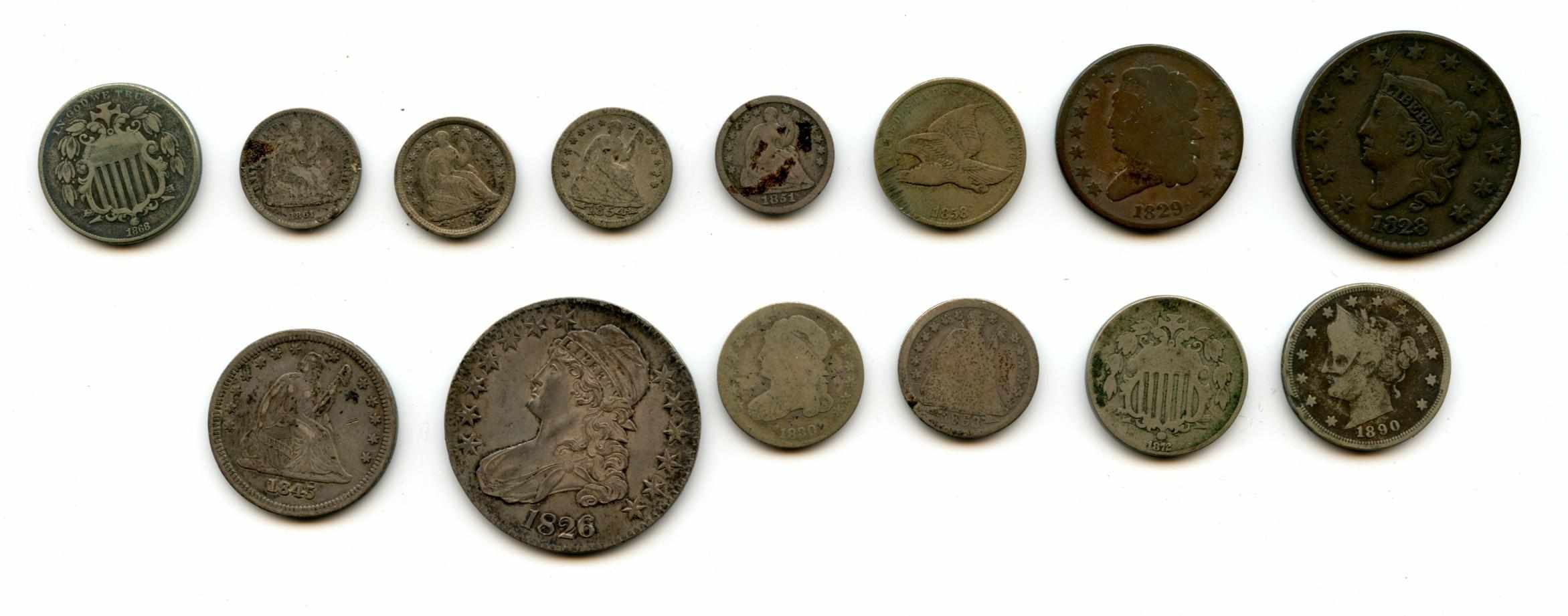 Appraisal: Miscellaneous Type Coins Including C Cent Small Cent H C