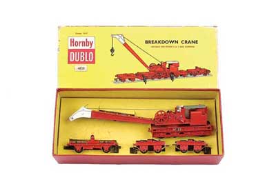 Appraisal: Hornby Dublo -rail export red gloss Breakdown Crane complete with