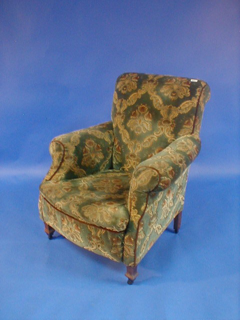 Appraisal: A late Victorian armchair upholstered in sculptured draylon