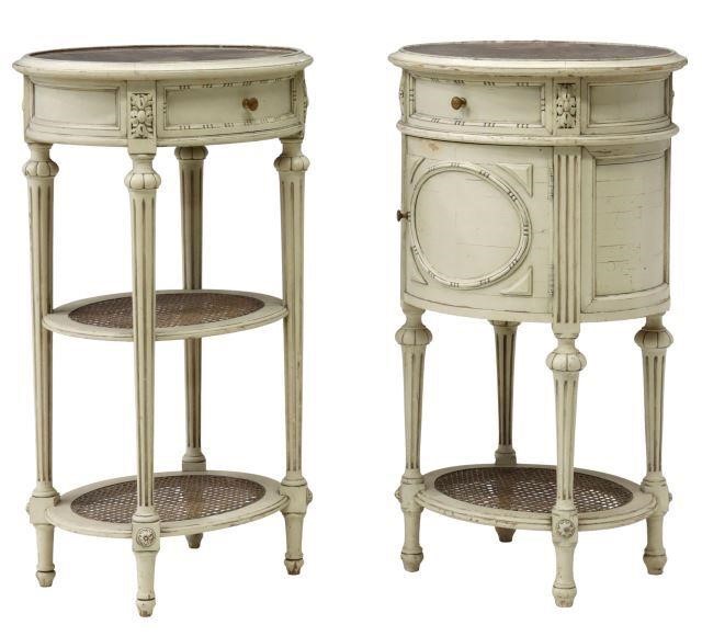 Appraisal: lot of French Louis XVI style nightstands early th c