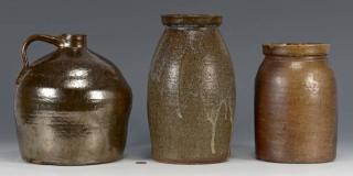 Appraisal: Southern Stoneware Pottery Forms Grouping of Southern stoneware forms st