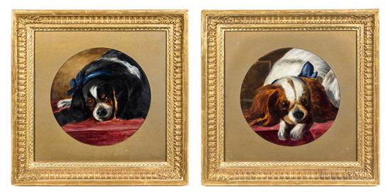 Appraisal: Sale Lot Artist Unknown th Century King Charles Spaniels a