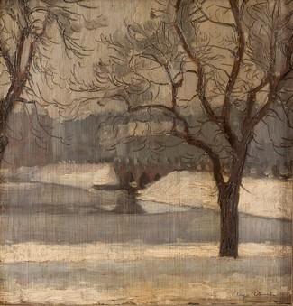 Appraisal: R Ward Winter Parkland signed lower left oil on board