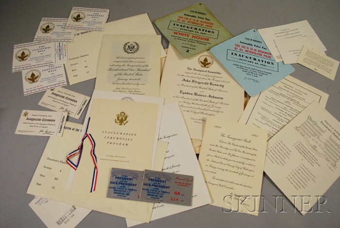 Appraisal: Collection of John F Kennedy U S Presidential Inauguration and