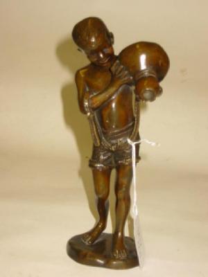 Appraisal: J M PICCIOLE German c Spilling bronze figure modelled as