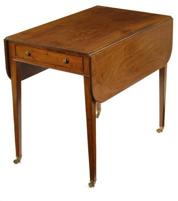 Appraisal: A th century mahogany Pembroke table the drop-leaf top with