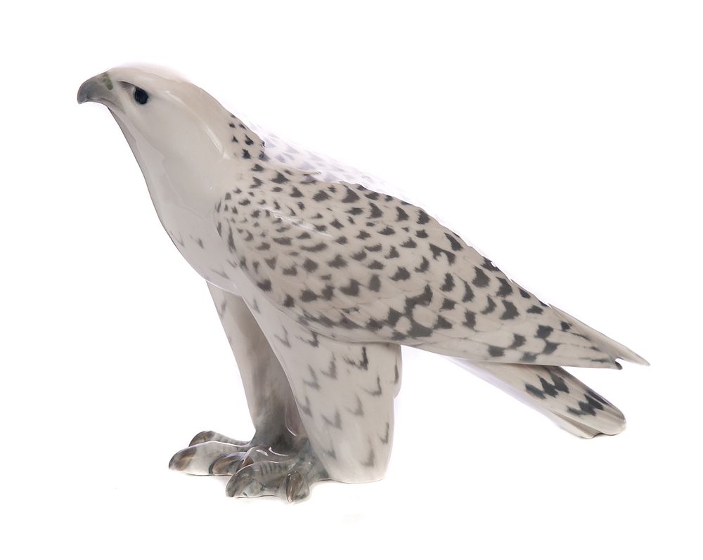 Appraisal: ROYAL COPENHAGEN DENMARK PORCELAIN HAWK FIGURINE ROYAL COPENHAGEN DENMARK PORCELAIN