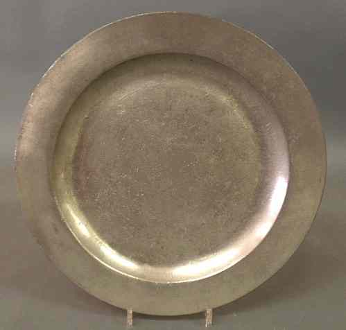 Appraisal: Continental pewter charger th th c dia