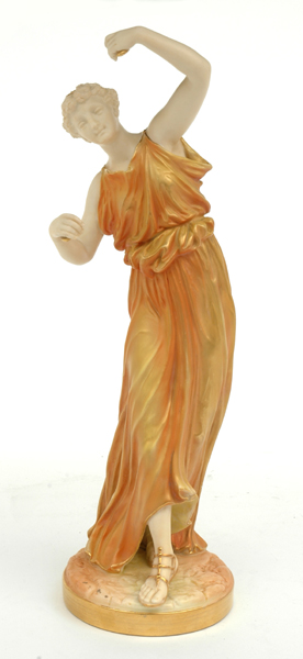 Appraisal: A ROYAL WORCESTER PORCELAIN FIGURE OF A DANCING FEMALE Circa