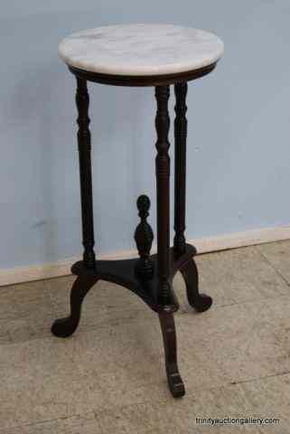 Appraisal: Mahogany Marble Top Fern - Urn StandIs a very nice